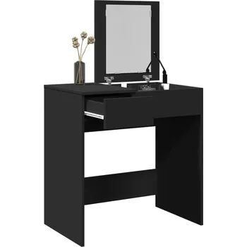 Toaletní stolek Toaletní stolek se zrcadlem hnědý dub 73 x 46,5 x 120 cm