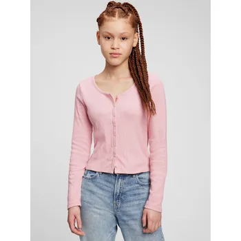 Dámský svetr GAP Teen kardigan na zapínání - Holky GAP růžová 2141237