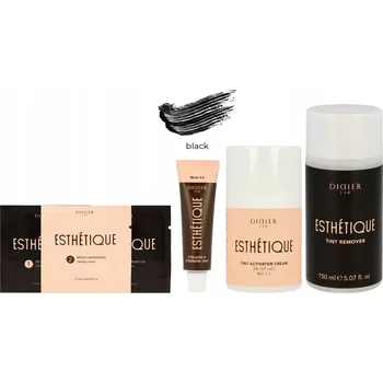 Barva na řasy a obočí Didier Lab Sada pro laminaci a barvení obočí Esthétique, Černá