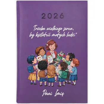 Kalendář Knižkový kalendář 2026 A5 Cute Cups fialový