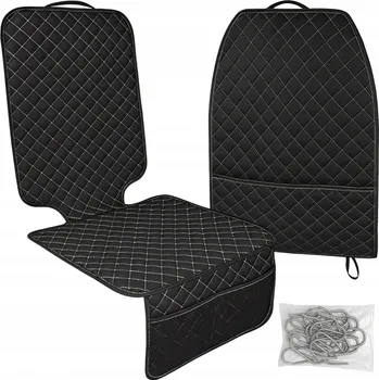 Příslušenství pro přepravu dětí SADA: PODLOŽKA POD AUTOSEDAČKU + OCHRANA SEDADLA PROŠÍVANÁ BÍLÁ NIT