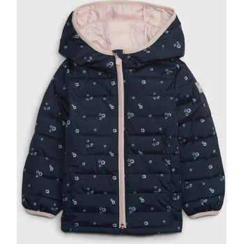 Dívčí bunda GAP Dětská prošívaná bunda s kapucí - Holky GAP černá 2501567