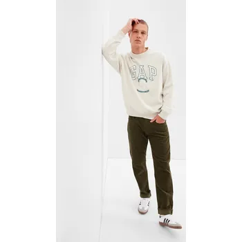 Manšestrové kalhoty slim GapFlex - Pánské GAP hnědá | kaki 2147070