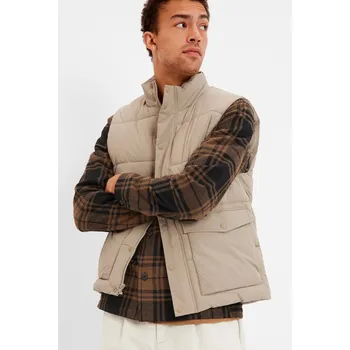 Pánská vesta GAP Prošívaná vesta na zip - Pánské GAP krémová 2143161