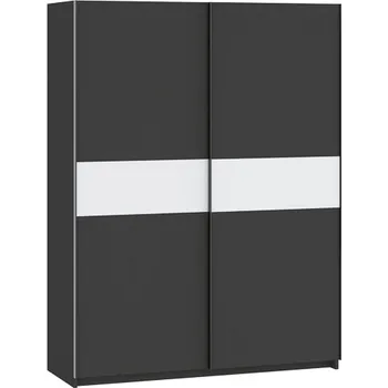 Šatní skříň Šatní skříň BERNO 150 - antracit + bílá