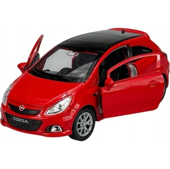 autíčko WELLY OPEL CORSA OPC ČERVENÁ 1:34 NOVÝ KOVOVÝ MODEL 42363