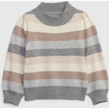 Dívčí svetr GAP Dětský pruhovaný svetr - Holky GAP šedá 2526376