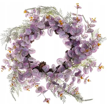 Obraz DEKORATIVNÍ Dekorace Věnec na dveře Umělé květy - 60 x 60 x 10 cm