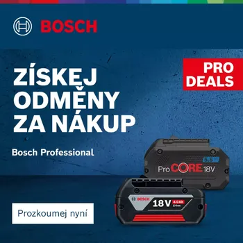 Akce Bosch - Po splnění podmínek a registraci obdržíte akumulátor zdarma, více o akci na: bosch-professional.com/cz/cs/pro360/pr