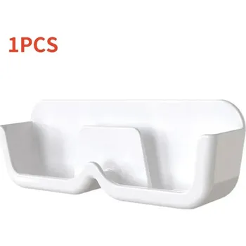 Úložný box Držák na brýle bez vrtání nástěnný | úložný organizér, závěsný stojan - Bílá - 1 ks