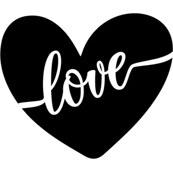 Samolepicí dekorace na vozidlo Samolepka na auto - srdce lásky