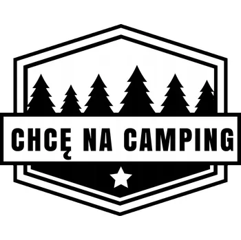 Samolepicí dekorace na vozidlo Samolepka na auto - Chci jet kempovat