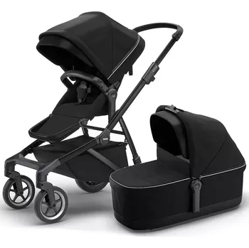Kočárek Thule Sleek s korbičkou MIDNIGHT BLACK ON BLACK