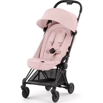 Kočárek CYBEX Coya + madlo ZDARMA 2025 Peach Pink (Matt Black Frame)
