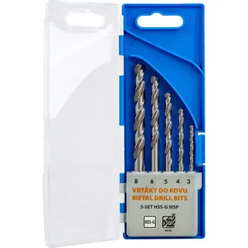 Vrták Sada vrtáků na kov 5dílná HSS-G MSP Narex 3-8mm