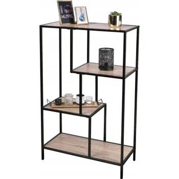 regál Regál na knihy Colorado, policový regál, dekor dub, 4 police, kov, 69x33x114 cm