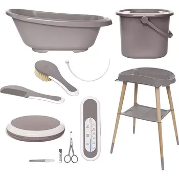 koupací vanička Bebe-Jou Koupací sada Sense 7 dílná Chalk Brown