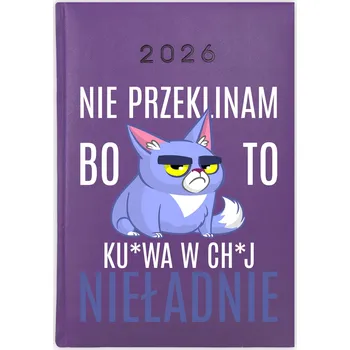 Kalendář Knižkový kalendář 2026 A5 Cute Cups fialový