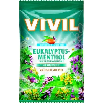 Bonbon Vivil Eukalyp.-ment.+20 druhů bylin bez cukru 120g