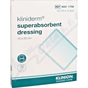 Krytí na ránu Superabsorpční obvaz Kliniderm 15x20cm 10ks