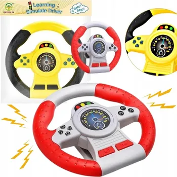 Hračka pro nejmenší VOLANT PRO MALÉ DĚTI NA BATERIE INTERAKTIVNÍ SE ZVUKEM KLAKSON SIRÉNA