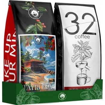 Káva zrnková 1kg x2, Tayrona+32 R.Label 100% Arabica Čerstvě Pražená