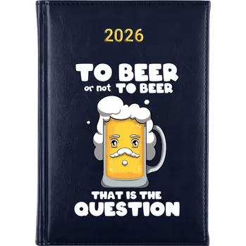 Kalendář Knižkový kalendář 2026 A5 FunnyCase modrý