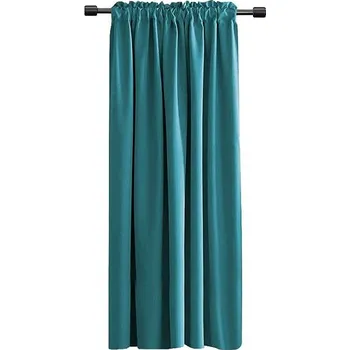 Mybesthome Cairo Blackout Zatemňovací závěs s řasící páskou, 135 × 160 cm, tyrkysový, 1 ks