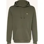 Tommy Jeans Pánská Mikina S Kapucí, tmavě zelená, S