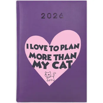 Kalendář Knihový kalendář 2026 A5 fialový