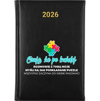 Kalendář Knižní kalendář 2026 A5 FunnyCase černý