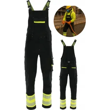 Pracovní obuv ELASTICKÉ reflexní PRACOVNÍ kalhoty s laclem BOZP odolné STRETCH spandex 64