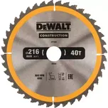 Pilový kotouč DeWALT CONSTRUCTION 216x30 mm 40 zubů, ATB 5° nahrazuje DT1155