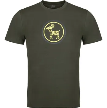 Pánské triko s krátkým rukávem KILPI BRANDYS-M SM0307KI TMAVĚ ZELENÁ XS