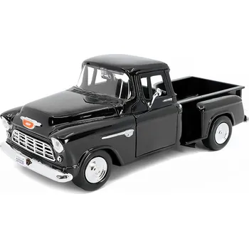 autíčko Chevrolet 3100 Stepside 1955 PickUp černá 1:24 - MOTORMAX Chevy 3100 Stepside Pick Up 1955 - kovový model auta