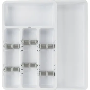 Příborník do zásuvky Organizér na příbory GOOD GRIPS 40 cm, bílá, plast, OXO