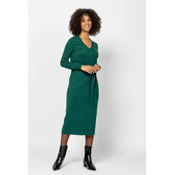 Dámské šaty Heavy Tools úpletové šaty z viskózy Hemme zelené Velikost: S