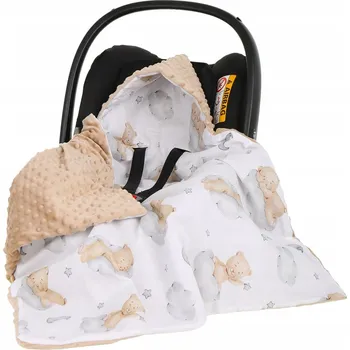 Zavinovačka BABYMAM MINKY DEKA DO AUTOSEDAČKY NOSÍTKA ZAVINOVAČKA TEPLÁ S KAPUCÍ