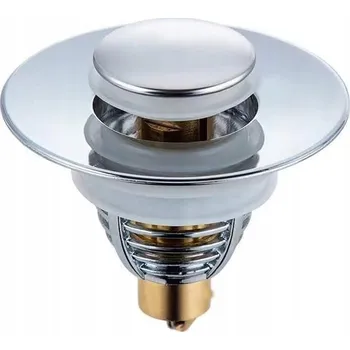 Sifon Zátka s přepadem klik-klak kulatý SUCADA stříbrná