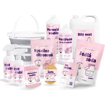 Univerzální čisticí prostředek Úklid pro klid SUPERKOMPLET balíček na snadný úklid Barva: Šedá, Vůně: Ice cream - Cottania