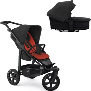 Kočárek TFK mono 3 2v1 včetně sportovního sezení 2025 anthracite with red highlights