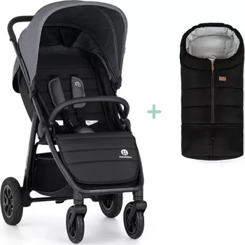Kočárek PETITE&MARS Kočárek sportovní Airwalk + PETITE&MARS fusak Jibot ZDARMA Ultimate Grey