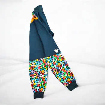 Dívčí kalhoty Holčičí softschell kalhoty barevné puntíky modrá Holčičí kalhoty