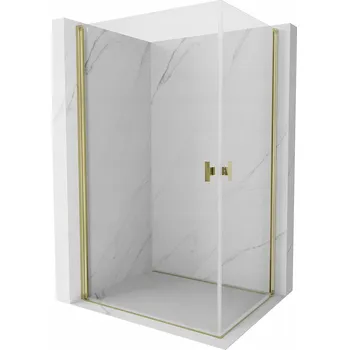 MEXEN MIST-B DUO SPRCHOVÝ KOUT OTEVÍRACÍ 95X80 CM TRANSPARENTNÍ ZLATÁ