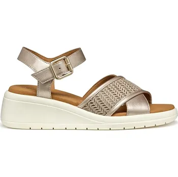 Dámské sandále Sandály Geox D MELICONIA dámské, zlatá barva, na klínku, D550EG 0NFDS CB5A5 D550EG.0NFDS.CB5A5 GLD, EUR 41