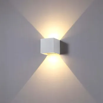 Nástěnné svítidlo Cube LED nástěnné svítidlo IP65 nastavitelný úhel Bílá