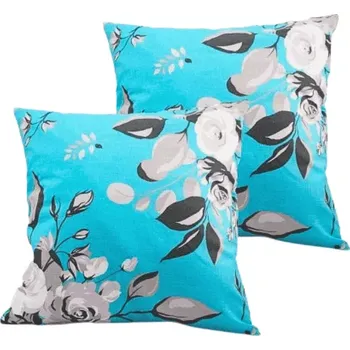 Povlečení Povlak Květy tyrkys 40x40 cm