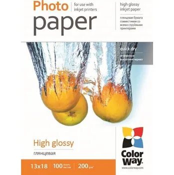 Fotopapír COLORWAY Fotopapír High Gl. 13x18 100ks