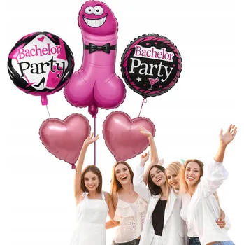 Balónek SADA BALÓNKŮ NA ROZLUČKA SE SVOBODOU, vtipné balónky na párty, 5 kusů