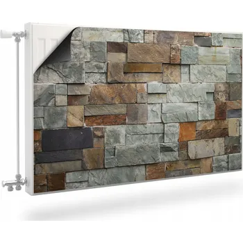 Obraz Magnetická rohož na radiátor – kámen/zeď, 100x60 cm